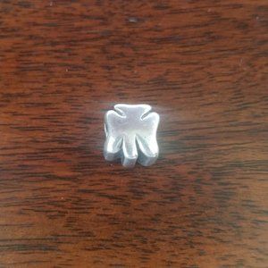 Clover Silver Charm Bead Floral Lucky Boho Preppy